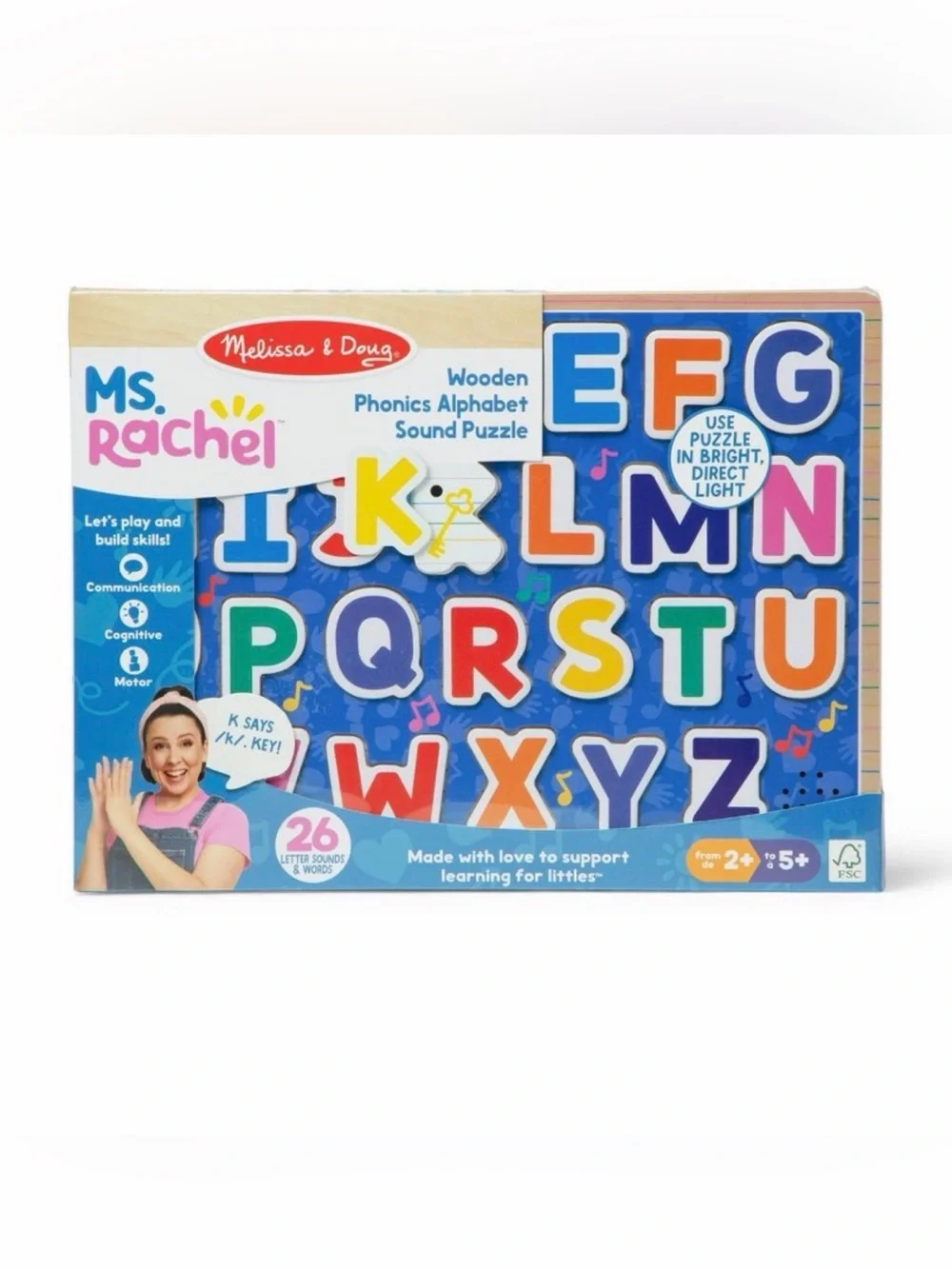 Melissa & Doug® Ms. Rachel™ Wooden Phonics Alphabet Sound Puzzle